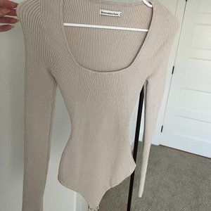 WORN ONCE - Abercrombie and Fitch Sweater Bodysuit Scoopneck